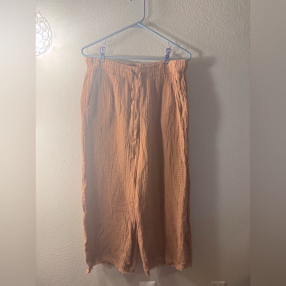 Eileen Fisher Women's Rust Waffle Pants